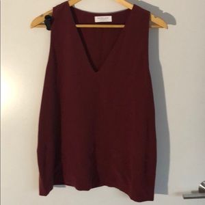 Burgundy Silk Top Everlane